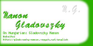 manon gladovszky business card